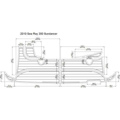 2010 Sea Ray 350 Sundancer Swim Platform Pad 1/4" 6mm Boat EVA Teak Decking