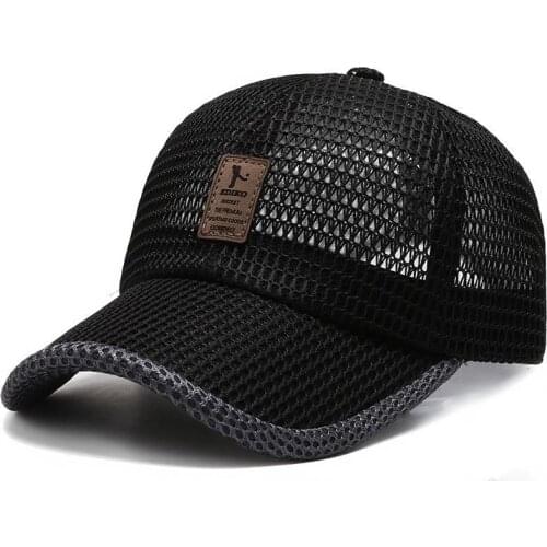 Breathable Full Mesh Baseball Cap Airmesh Trucker Snapback Hat Quick Dry Leisure Dad Sport Hat Fits Men Women