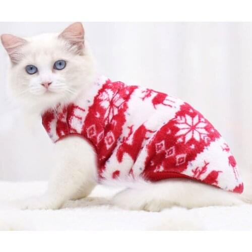 Cartoon Flannel Warm Cat or Little Dog Clothes Vest Pet Coat For Small Pet Cat & Dog Clothing