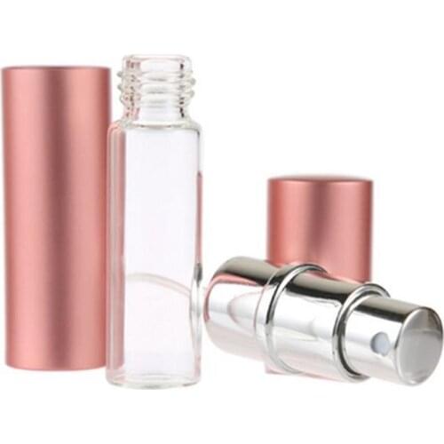 2021 Hot Sale 5 ml Travel Portable Mini Refillable Perfume Atomizer Empty Glass Spray Bottle Metal Perfume Bottle Wholesale