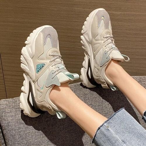 Autuspin Retro Casual Shoes Women Vulcanized Sneakers Breathable Air Mesh Platform Sneaker Fashion 2021 Womens Vulcanize Shoes