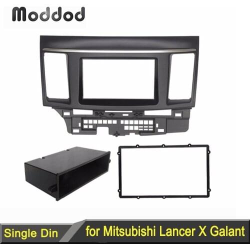 1 Or Double Din Radio Fascia for MITSUBISHI LANCER FORTIS DVD Stereo Panel Dash Mounting Installation Trim Kit Face Frame