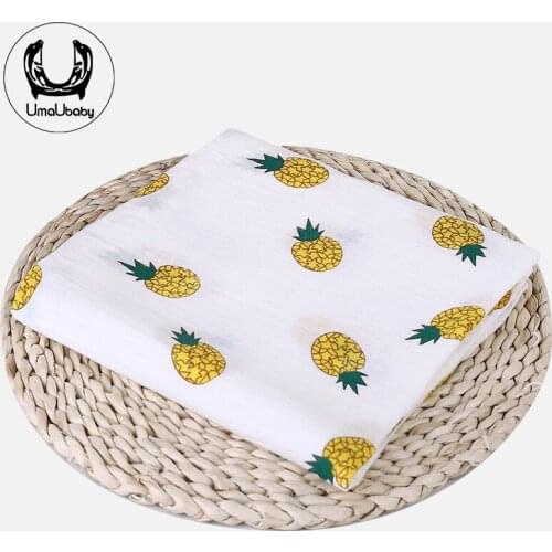 UmaUbaby Muslin Cotton Baby Blanket Super Soft Baby Boy Girls Blankets Bath Gauze Infant Wrap Sleepsack Stroller Cover Play Mat