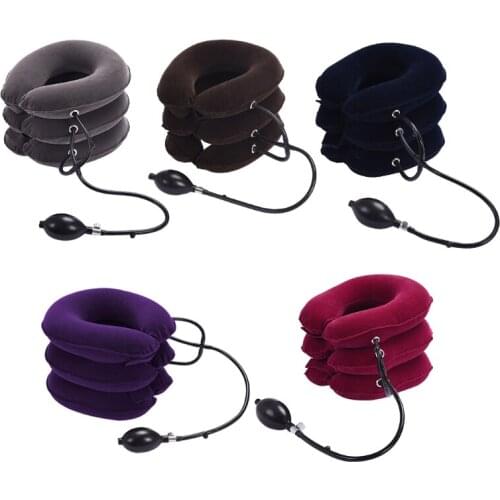 Adults Inflatable Neck Stretcher Cervical Traction Pillow Neck Pain Relieve