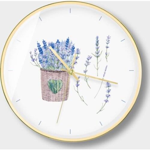 Nordic Silent Wall Clock Large Metal Hanging Clocks Wall Watch Home Simple Modern Living Room Blue Luxury Saat Home Decor
