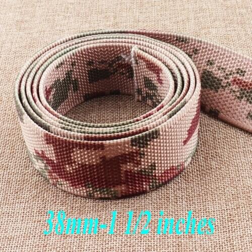 38mm Nylon Webbing Belt Buckle Waistband Lanyard Webbing Bag Purse Leash Supplies Army Style Webbing tote bag 1 1/2"