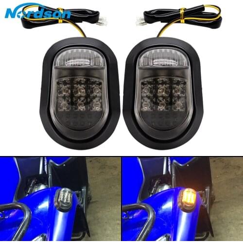 Nordson 12V Yellow Lighting Motorbike Indicators Blinker 9 LED Motorcycle A Pair Piranha Light Flasher Turn Signal Light