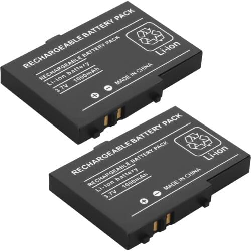 2pcs 1000mAh 3.7V Rechargeable Lithium-ion Battery for Nintendo DSL NDS Lite