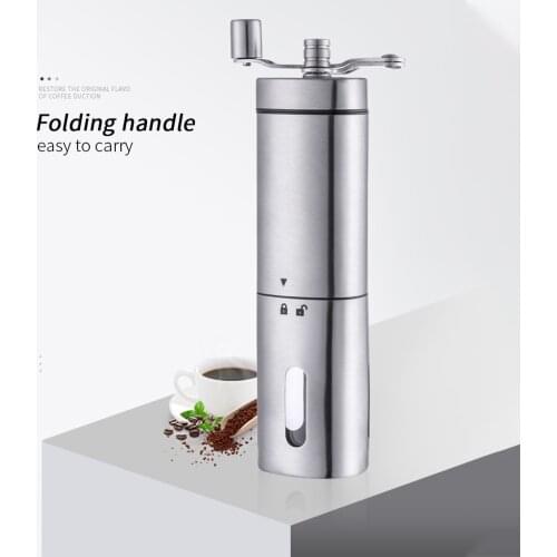 Stainless Steel Portable Coffee Grinder Adjustable Handheld Coffee Grinder Cocoa Bean Conical Burr Mill Manual Coffee Grinder