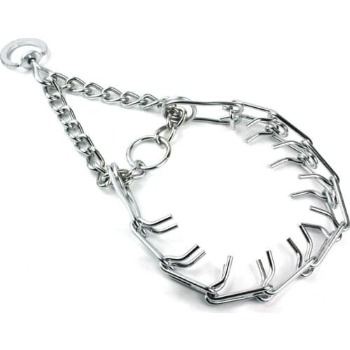 Strong Professional Dog Training Chain Collar Steel Iron Chain Prong Pet Choke Collars for Medium Large Dogs