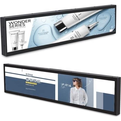 Commercial Shelf Edge Ultra-Wide Stretched Bar Shopping Mall Bar Lcd Screen Advertising Display Ads Player