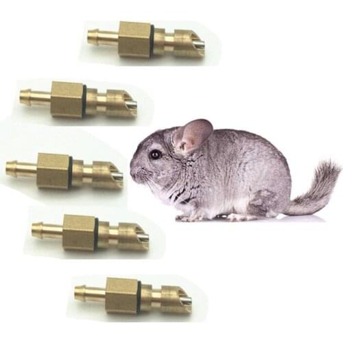 S214 Chinchilla Dinker Hamster Rodent Rat Nipple Brass Material Avid Reptile Supplies Brass Nipple Drinker for Mouse 50pcs/lot