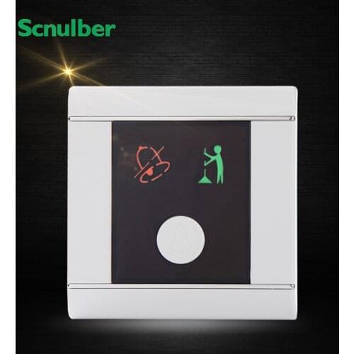 Led indicator doorbell clean and do not disturb glass touch wall switch