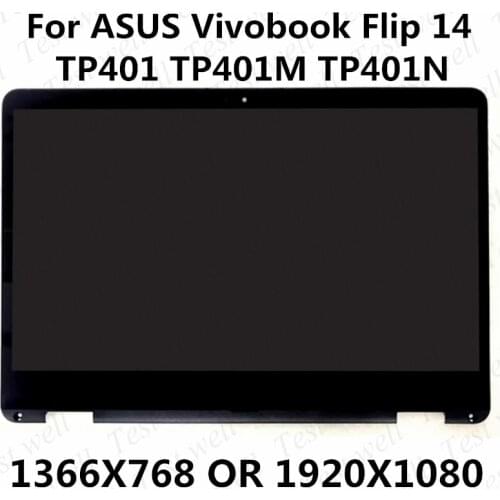 Test well For ASUS VIVOBOOK FLIP 14 TP401 TP401C TP401N lcd matrix touch digitizer Assembly 14 INCH LCD LED SCREEN