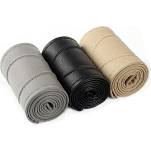 Ultrafine Fiber Leather Hand Sewing DIY Car Steering Wheel Cover Steering-wheel Covers For Ford Focus 2 3 Kia Benz Smart Nissan