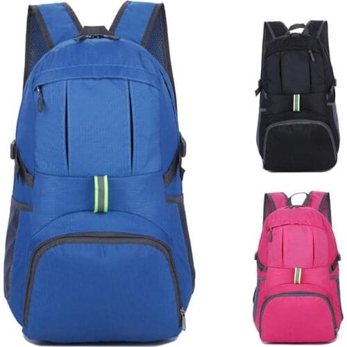 Cycling Bag 35L Large Capacity Folding Travel Backpack Outdoor Rainproof Foldable Bag Backpack Hiking Camping Climbing Bike Bag