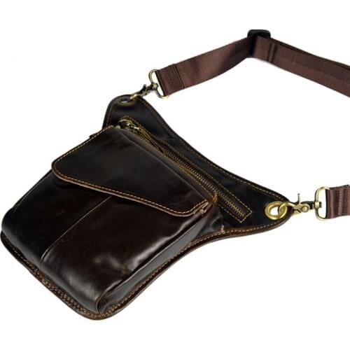 Hot Selling Vintage Leather Drop Leg Bag Outdoor Thigh Waist Hip Fanny Pack for Men Women