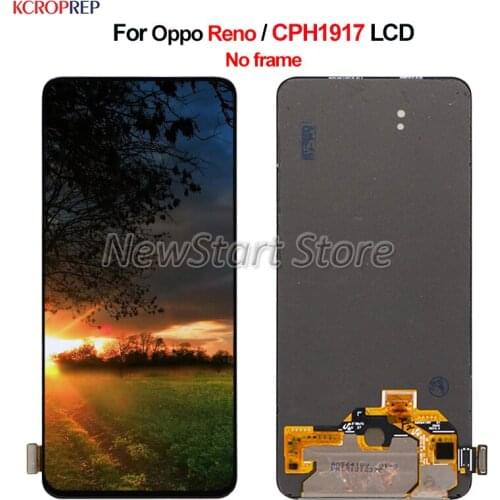 For Oppo Reno LCD Display Touch Screen Digitizer Assembly For Oppo CPH1917 Reno lcd Replacement Accessory Parts 100% Tested 6.4"