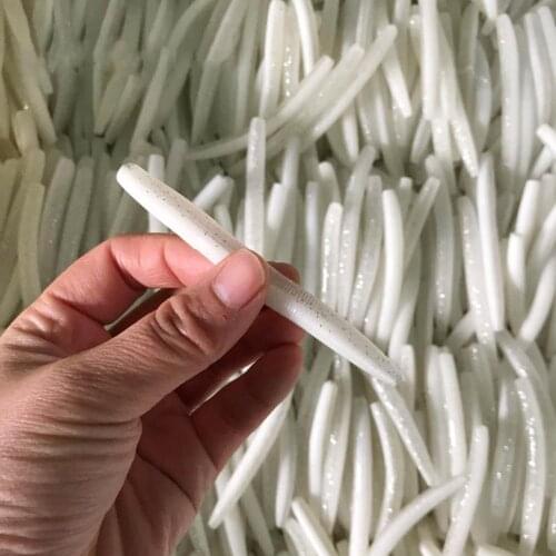 10cm 6.5g Soft Fishing Lure Noodle Bug Bait Wacky Rig Worms Baits 8Pcs/lot Soft Bait Fake Bait / Bait River Fishing 8 colors