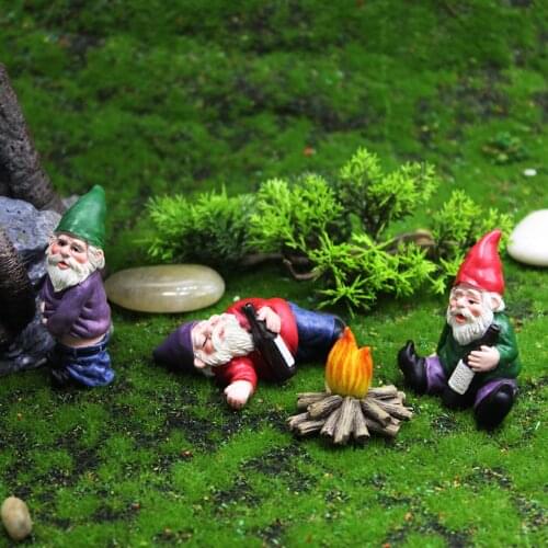 Funny Resin Figurines Naughty Garden Gnome Garden Decoration Statue Gnome Decoration Villa Home Figurines Decoartion Modern Gift