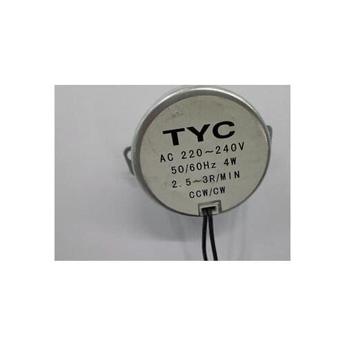1Pc 220-240VAC 4W Black Dual Wires 2.5-3RPM/min Synchronous Motor for Micro Oven