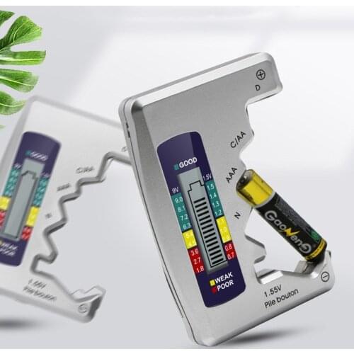 1pcs Digital Display Battery Tester No. 5, No. 7 Button Battery 9V Battery Voltage Tester Battery Tester