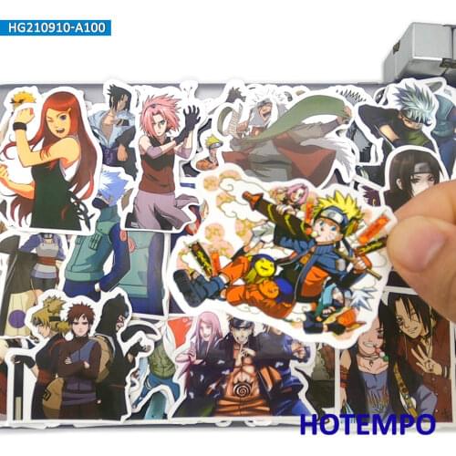 100pcs Classic Anime Ninja Style Waterproof Decal Stickers Pack Toy for Kid DIY Phone Laptop Suitcase Skateboard Cartoon Sticker