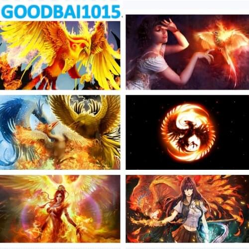 DIY 5D Full Diamond Painting Animal Embroidery Diamond Mosaic Cross Stitch Kits Home Decor Phoenix Wall Art