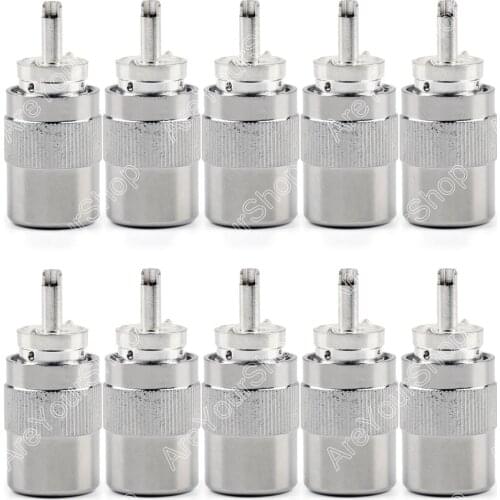 Areyourshop Sale High Quality 10 Pcs Connector UHF Male PL259 Solder RG8 RG213 LMR400 7D-FB Cable Silver Plating