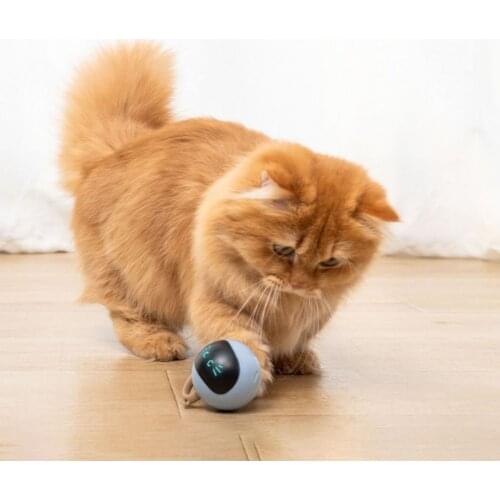 Automatic Smart Cat Toy Ball Interactive Colorful USB Rechargeable Self-Rotating LED Toy Kitten Pets Supplies
