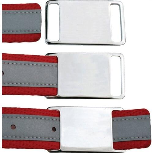 Free Shipping Stainless Steel Slide On Pet ID Tags For Double Nylon/Leather Collars Personalized Stainless Steel Dog Name Tags