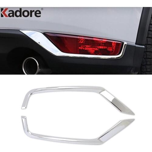 For Mazda CX-5 CX5 2017 2018 2019 2020 KF Chrome Rear Fog Light Lamp Cover Trim Decoration Frame Trims Car Styling Accessories