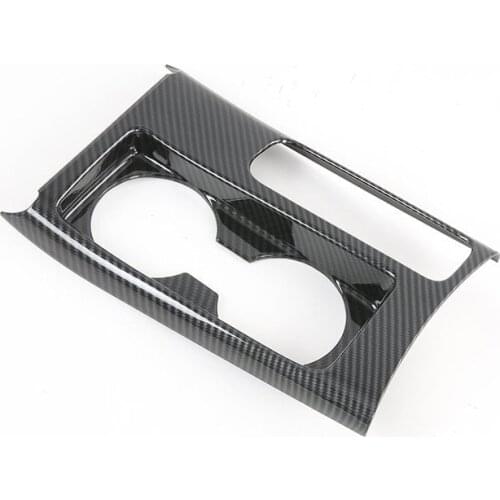 For Mitsubishi ASX Outlander Sport 2020 2021 Carbon Fiber Cup Holder Decorative Frame Decal Cover Trim Car Accessories