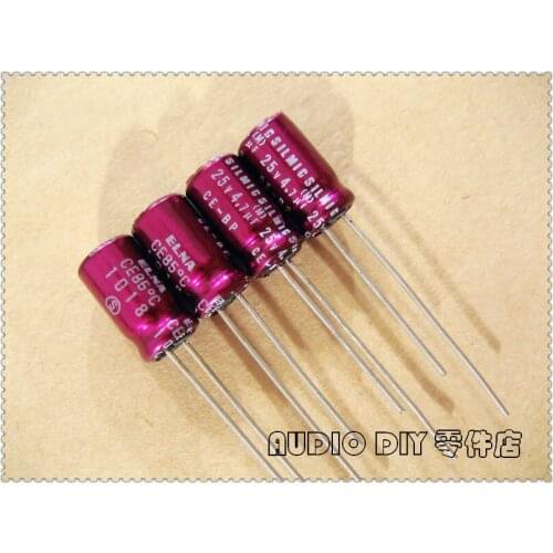 ELNA Purple SILMIC CE-BP 4.7uF 25V4.7uf Audio Non-Polar Electrolytic Capacitor