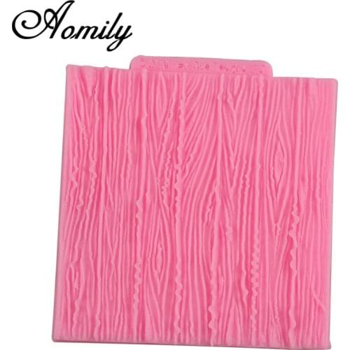 Aomily Tree Texture Cake Molds Cake Border Decoration Tools Fondant Cake 3D Mold Food Grade Silicone Mat Mould Silicone Mold