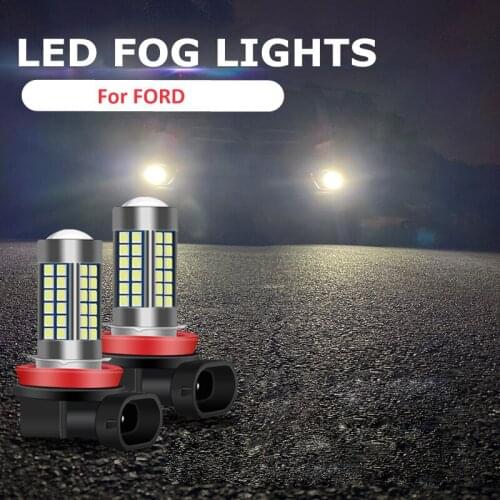 2PC H11 H8 Car LED Bulbs Driving Fog Light Lamp Bright Style Car For Ford MONDEO MK3 MK4 C-MAX S-MAX FOCUS 01+ FUSION Styling