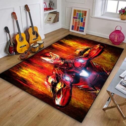 The Avenges Marvel Superhero iron Man Door mat Rug America Carpet Bedroom Living Room Kitchen Non-slip Mat Boy Cartoon Cool Gift