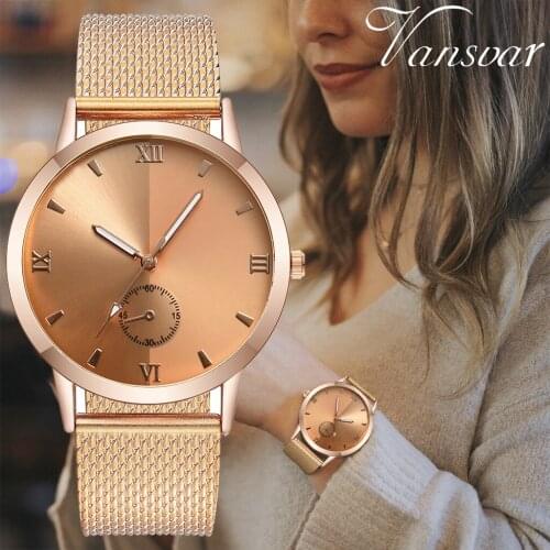 Hot 2021 Vansvar WomenS Casual Quartz Plastic Leather Band Starry Sky Analog Wrist Watch Valentine Gift luxury Reloj femenino
