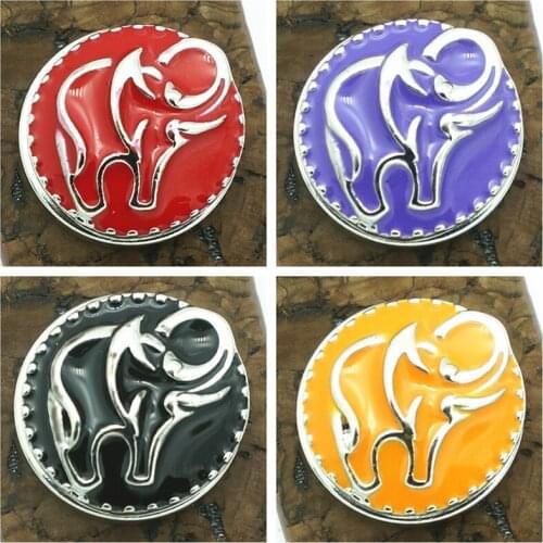 Fashion beauty Lovely Oil elephant 18MM metal snap buttons fit DIY 18mm snap jewelry wholesale KZ3288