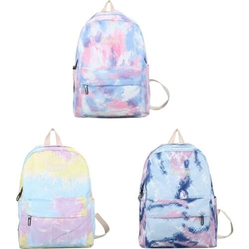 Fashion Womens Nylon Backpack Travel And Leisure Tie Dye Student Large Capacity School Bag Laptop Backpack