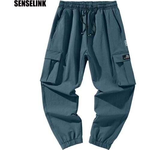 Mens Spring Autumn 2021 New Classic Korean Pants Sweatpants Trousers Clothing Fashion Casual Branded Hip Hop Overalls Pants 4XL