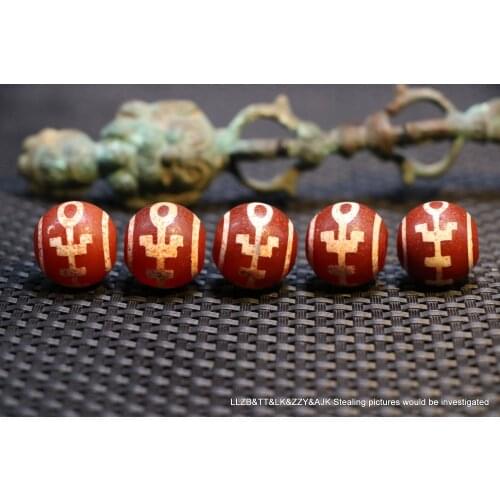 Treasure Magic Power Magic LKbrother Set of 8 Energy Tibetan Old goat eye Totem dZi Bead pendant