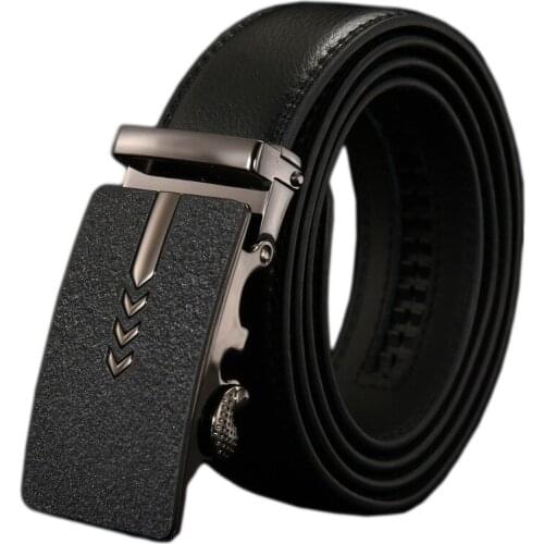 2021 new casual business men high quality alloy buckle automatic buckle 105-125CM all-match leather belt