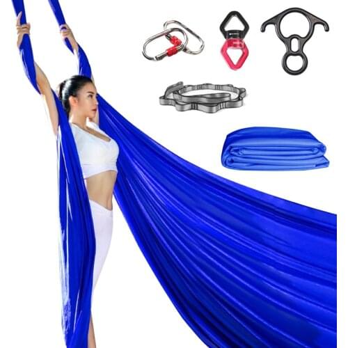 New 8.2M Top Quality 9 Yards Yoga Aerial Silks Set For Acrobatic Fly Dance Performance Equipment inversion hammock yoga swing