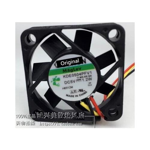 Original 100% working KDE0504PFV1 DC 5V 1.2W 2Wire server inverter axial Cooling Fans