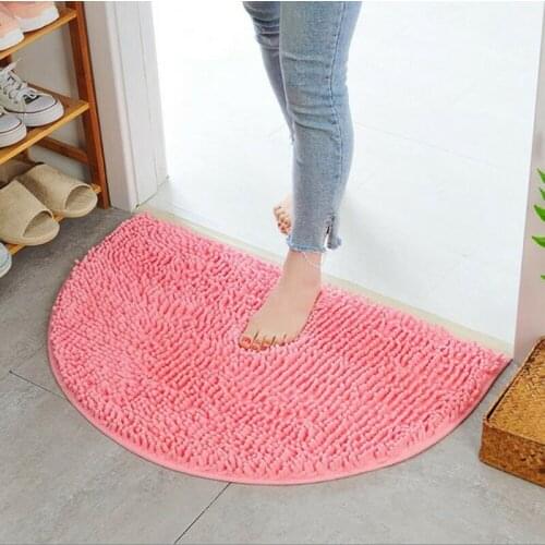 Semi Circle Home Indoor Doormat Indoor Super Absorbs Doormat Non Slip Door Mat for Small Front Door Inside Floor Dirt Trapper