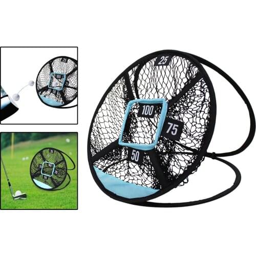 Portable Golf Chipping Net Indoor Outdoor Up Backyard Putting Training Aid Cage Hitting 5-Hole Trainer Play Netting Target