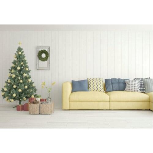 Christmas Decor Backdrop Christmas Tree Goose Yellow Sofa Background New Year Xmas Party Decoration Newborn Portrait Photo Booth