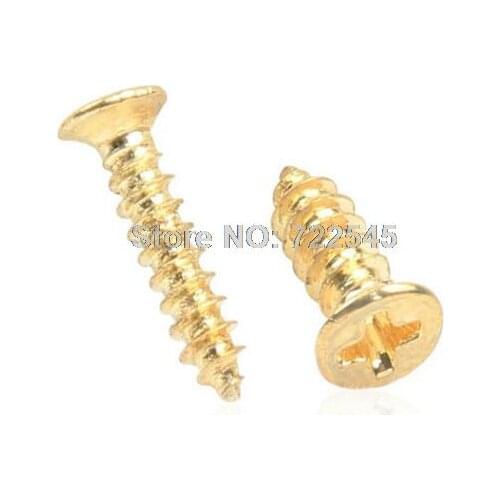 M2.6x6 Self Tapping Screws Small Philips Countersunk Head Flat Steel Golden Jewelry Box Screws Pack 1000