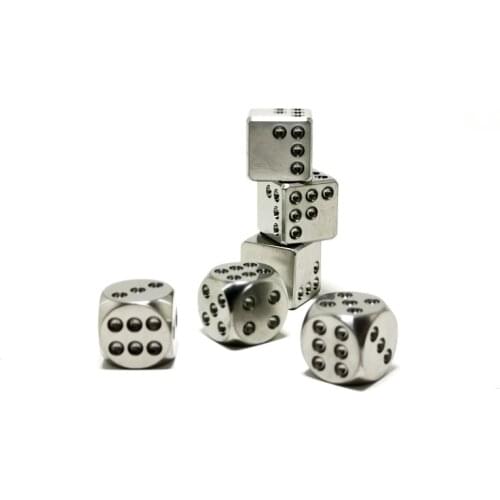 A333 EDC titanium alloy dice dice solid TC4 six-sided lucky iced cooling dice Outdoor EDC gadgets